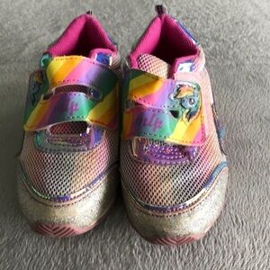 My little pony Rainbow and Glitter velco sneakers in size 8 for toddlers